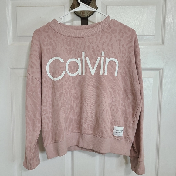 Calvin Klein Woman's Pink Long Sleeve Crewneck Sweatshirt, Size: Small - Picture 5 of 14
